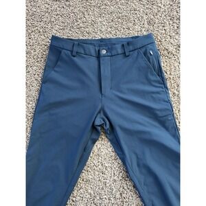 Lululemon Commission Pants Mens 30x32 Blue Chino Slim Warpstreme Stretch Casual